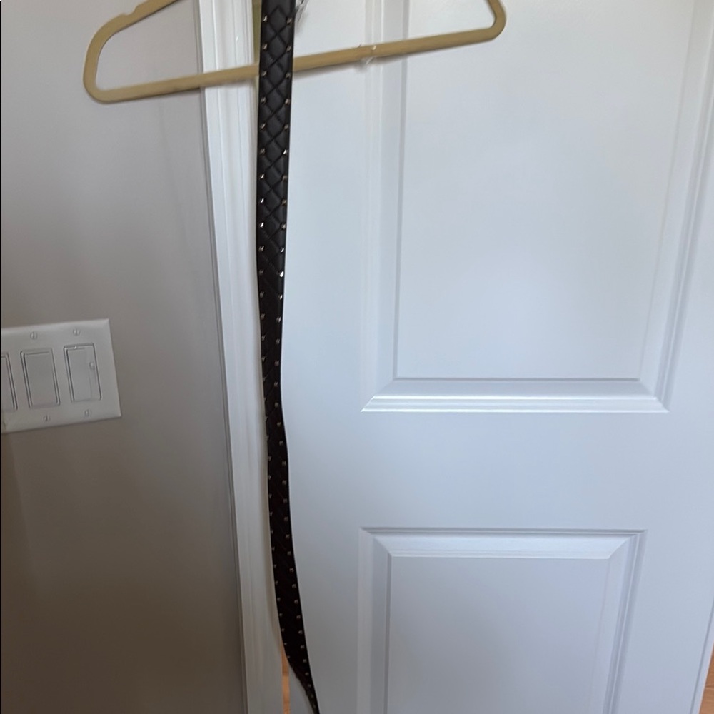 White House Black Market Black size  L studded belt NWT